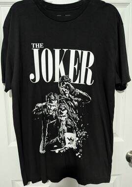 NWOT DC Comics Batman The Joker Sketch Graphic Tee Black Men's Size Large